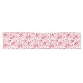 Cutrorood wit bloempatroon korte tafelloper (Horizontaal)