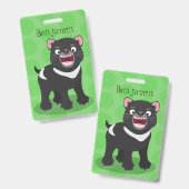 Cutrovende Tasmaanse duivelse cartoon illustratie Badge (Front & Back)