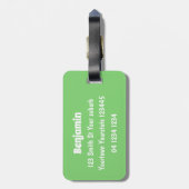 Cutrovende Tasmaanse duivelse cartoon illustratie Bagagelabel (Achterkant verticaal)