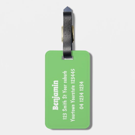 Cutrovende Tasmaanse duivelse cartoon illustratie Bagagelabel (Achterkant verticaal)