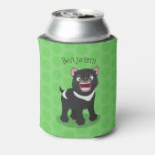 Cutrovende Tasmaanse duivelse cartoon illustratie Blikjeskoeler (Blikje Achterkant)