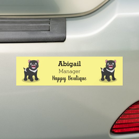 Cutrovende Tasmaanse duivelse cartoon illustratie Bumpersticker (Op auto)