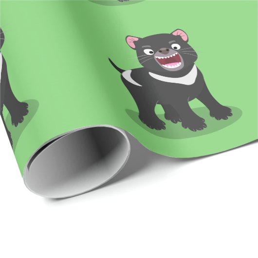 Cutrovende Tasmaanse duivelse cartoon illustratie Cadeaupapier (Rol Hoek)