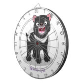 Cutrovende Tasmaanse duivelse cartoon illustratie Dartbord (Voorkant Rechts)