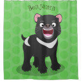 Cutrovende Tasmaanse duivelse cartoon illustratie Douchegordijn (Voorkant)