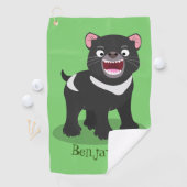 Cutrovende Tasmaanse duivelse cartoon illustratie Golfhanddoek (Insitu)