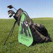 Cutrovende Tasmaanse duivelse cartoon illustratie Golfhanddoek (Groen)