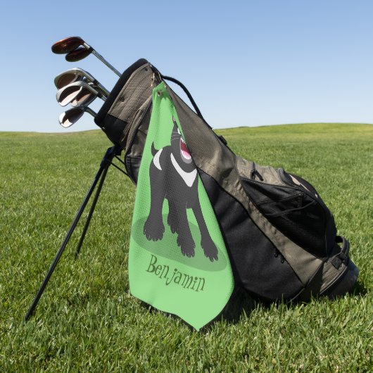 Cutrovende Tasmaanse duivelse cartoon illustratie Golfhanddoek (Groen)
