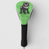 Cutrovende Tasmaanse duivelse cartoon illustratie Golfheadcover (Voorkant)