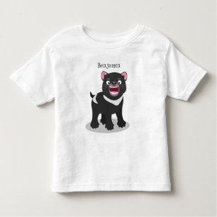 Cutrovende Tasmaanse duivelse cartoon illustratie Kinder Shirts