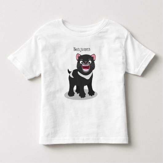 Cutrovende Tasmaanse duivelse cartoon illustratie Kinder Shirts (Voorkant)