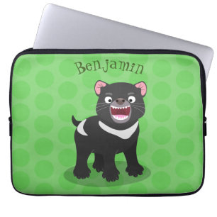 Cutrovende Tasmaanse duivelse cartoon illustratie Laptop Sleeve