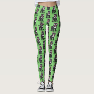 Cutrovende Tasmaanse duivelse cartoon illustratie Leggings