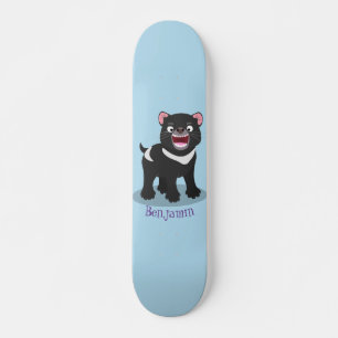 Cutrovende Tasmaanse duivelse cartoon illustratie Persoonlijk Skateboard