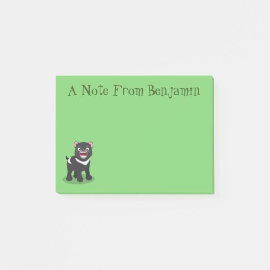 Cutrovende Tasmaanse duivelse cartoon illustratie Post-it® Notes (Voorkant)