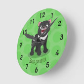 Cutrovende Tasmaanse duivelse cartoon illustratie Ronde Klok (Hoek)