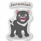 Cutrovende Tasmaanse duivelse cartoon illustratie Sticker (Voorkant)