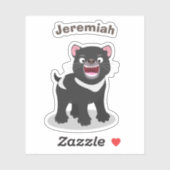 Cutrovende Tasmaanse duivelse cartoon illustratie Sticker (Vel)