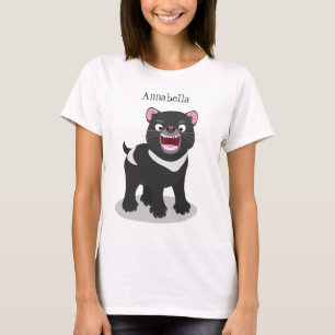 Cutrovende Tasmaanse duivelse cartoon illustratie T-shirt
