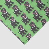 Cutrovende Tasmaanse duivelse cartoon illustratie Tissuepapier (Detail)