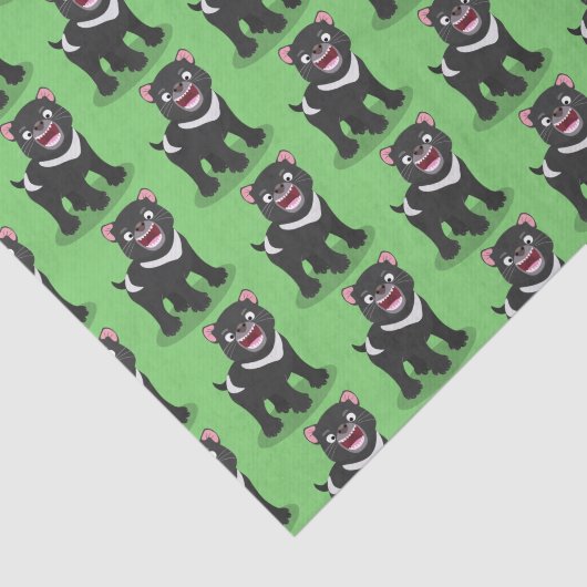 Cutrovende Tasmaanse duivelse cartoon illustratie Tissuepapier (Detail)