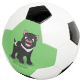 Cutrovende Tasmaanse duivelse cartoon illustratie Voetbal (Drie kwart)