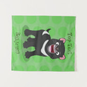 Cutrovende Tasmaanse duivelse cartoon illustratie Wandkleed (Voorkant (horizontaal))