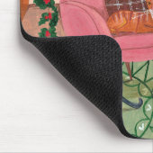 Cutroze kerstillustratie muismat (Hoek)