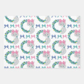 Cutroze kerstkatten inpakpapier vel (Voorkant 3)