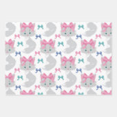 Cutroze kerstkatten inpakpapier vel (Voorkant)