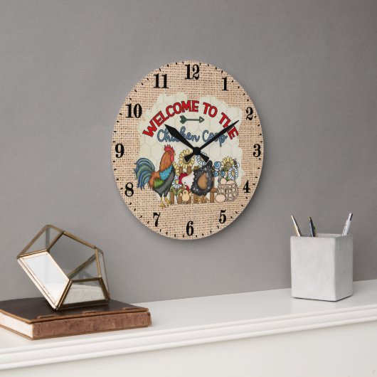 Cutry chicken coop woord art grote klok (Kantoor)