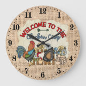 Cutry chicken coop woord art grote klok (Voorkant)