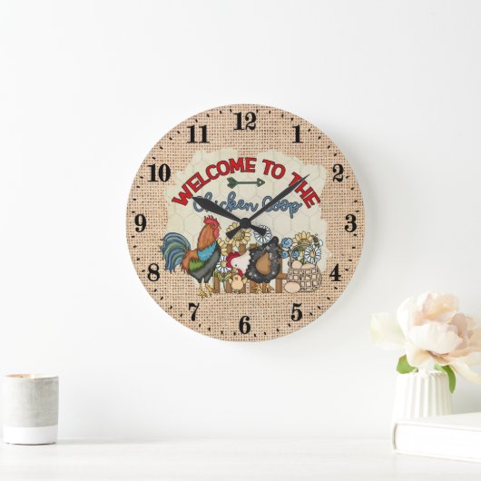Cutry chicken coop woord art grote klok (Huis)