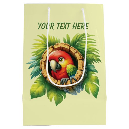 Cuts unisex baby parrot customizable medium cadeauzakje (Achterkant)