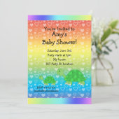 Cutschildpadden baby shower kaart (Staand voorkant)
