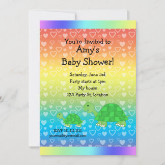 Cutschildpadden baby shower kaart