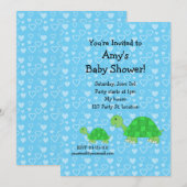Cutschildpadden baby shower kaart (Voorkant / Achterkant)