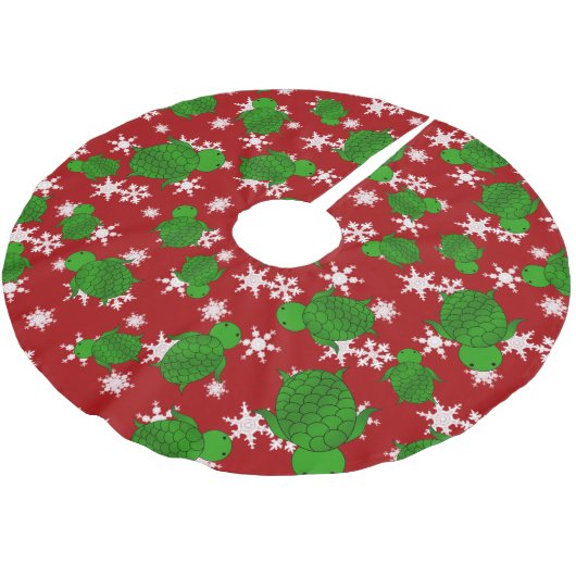 Cutschildpadrode sneeuwvlokken kerstboom rok (Gekanteld)