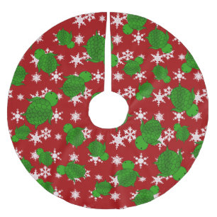 Cutschildpadrode sneeuwvlokken kerstboom rok