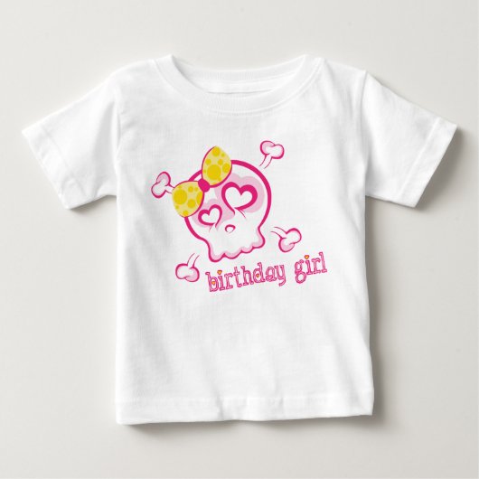 Cutsie Artistic Skull Girl Birthday Design (Voorkant)