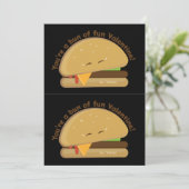 Cuttable Cheeseburger Kind Valentijnsdag Kaart (Staand voorkant)