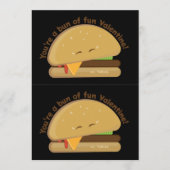 Cuttable Cheeseburger Kind Valentijnsdag Kaart (Voorkant)
