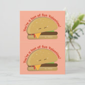 Cuttable Cheeseburger Kind Valentijnsdag Kaart (Staand voorkant)