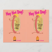 Cuttable Fire Jumping Hot Dog Valentijnsdag Kaart (Voorkant)