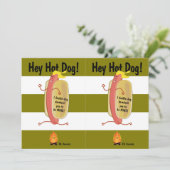 Cuttable Fire Jumping Hot Dog Valentijnsdag Kaart (Staand voorkant)