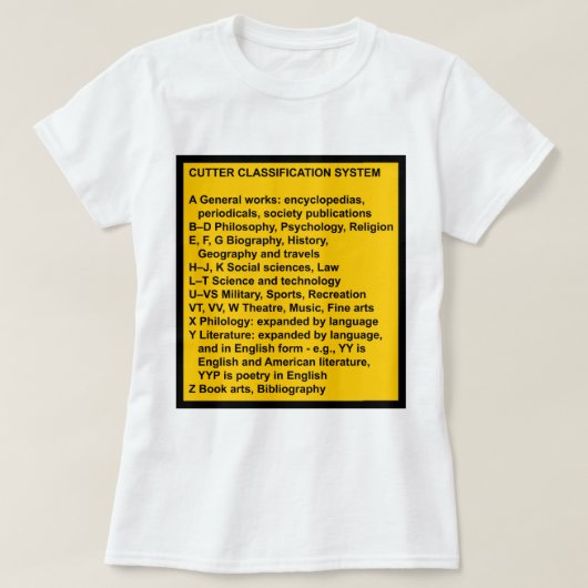 Cutter Expansive Classification T-shirt (Design voorkant)