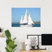 Cutter Ketch onder volle grond Poster (Thuiskantoor)