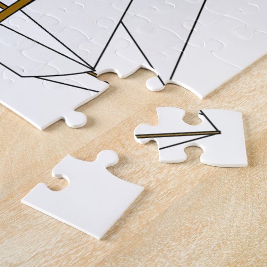 Cutter Sailboat Illustration Legpuzzel (Zijkant)