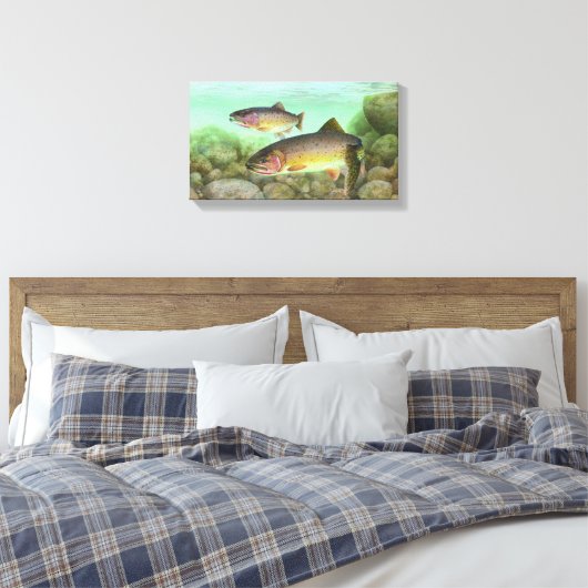 Cutthroat Forel Schilderij Canvas Afdruk (Insitu (Slaapkamer))