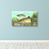Cutthroat Forel Schilderij Canvas Afdruk (Insitu (Houten vloer))